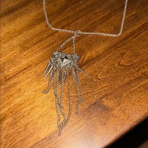 Silver Geometric Pendant Necklace